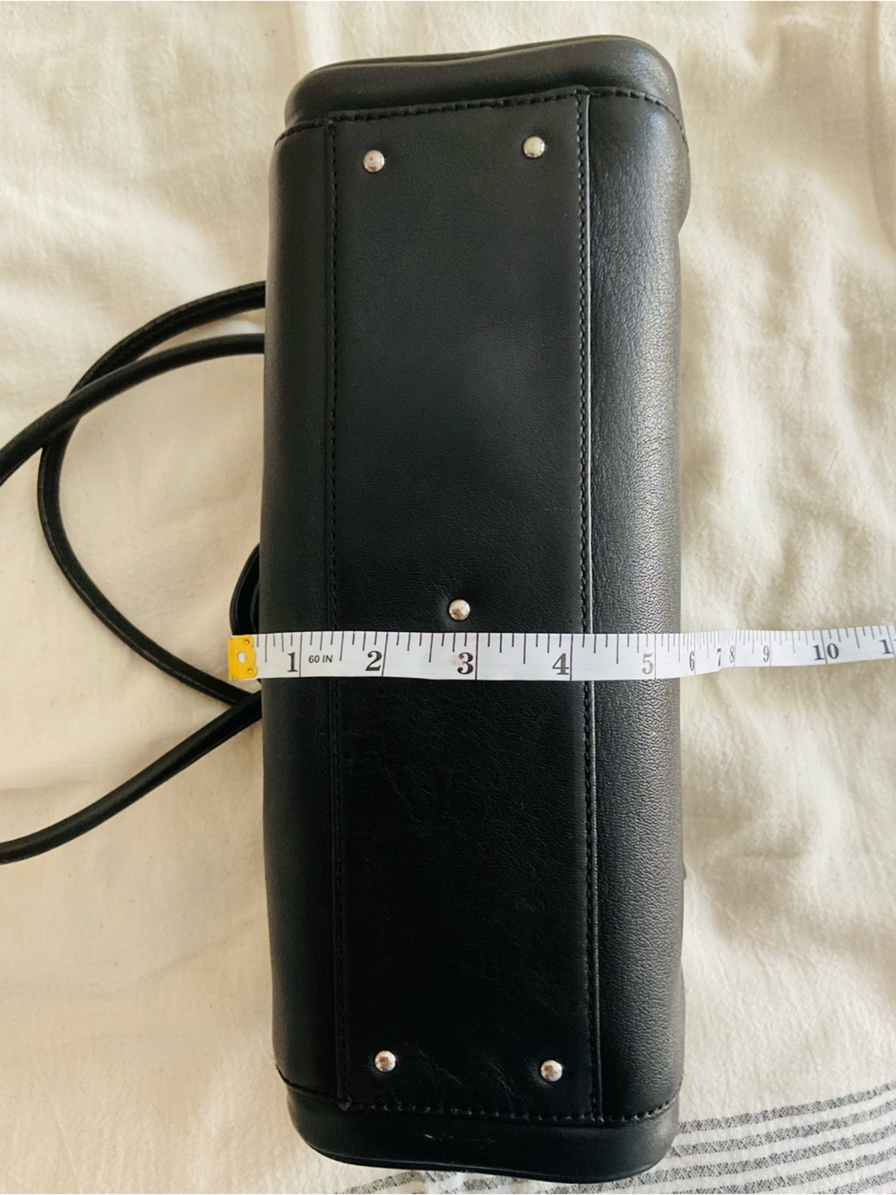 Cole Haan Black Shoulder Leather Bag with Silver Hardware. NWOT condition. OS - Picture 13 of 13